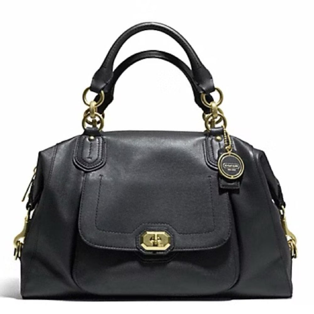 Coach Campbell F25508 Dark Pewter Silver Gray Satchel (2013)